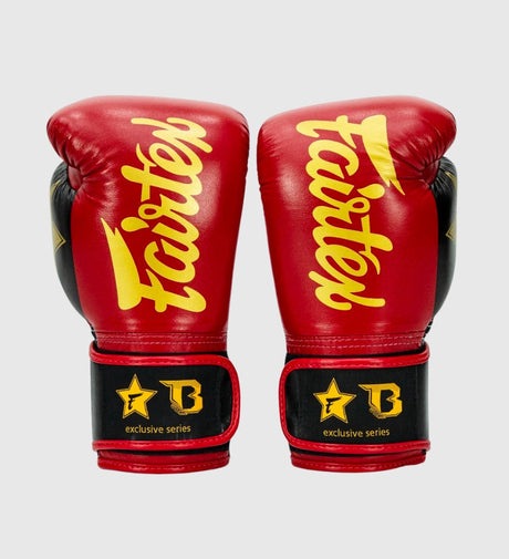 Guantes de boxeo Fairtex FXB V2 – Rojo/Negro/Oro