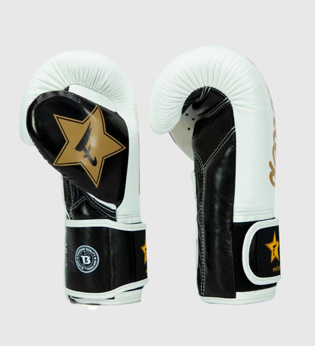 Guantes de boxeo Fairtex FXB V2 – Blanco/Negro/Oro