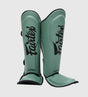 Espinilleras de kickboxing Fairtex FXB – Verde militar/Negro