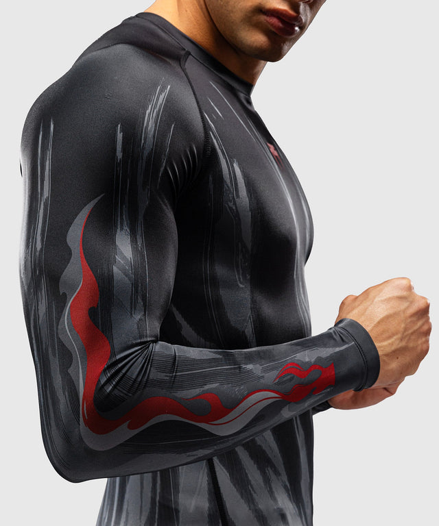 Rashguard Venum Demon – Černá/Šedá
