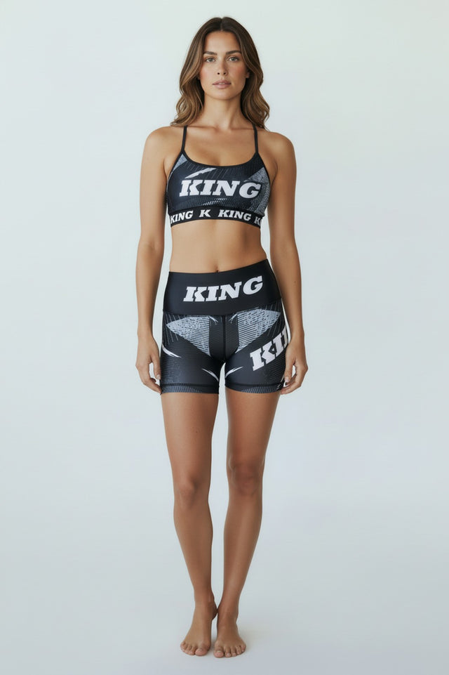 Pantaloncini a compressione King Pro Boxing Shadow 1 da donna – Nero