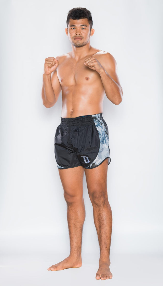 Calções de Muay Thai Booster Retro Hybrid – Cinzento