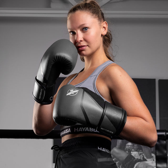 Luvas de boxe Hayabusa E1 – Cinzento/Preto