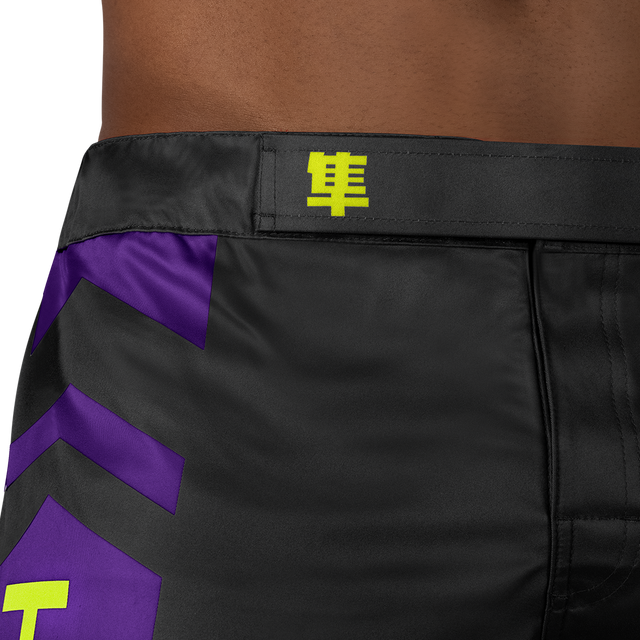 Hayabusa MMA Shorts Icon Lang – Černé/Neon