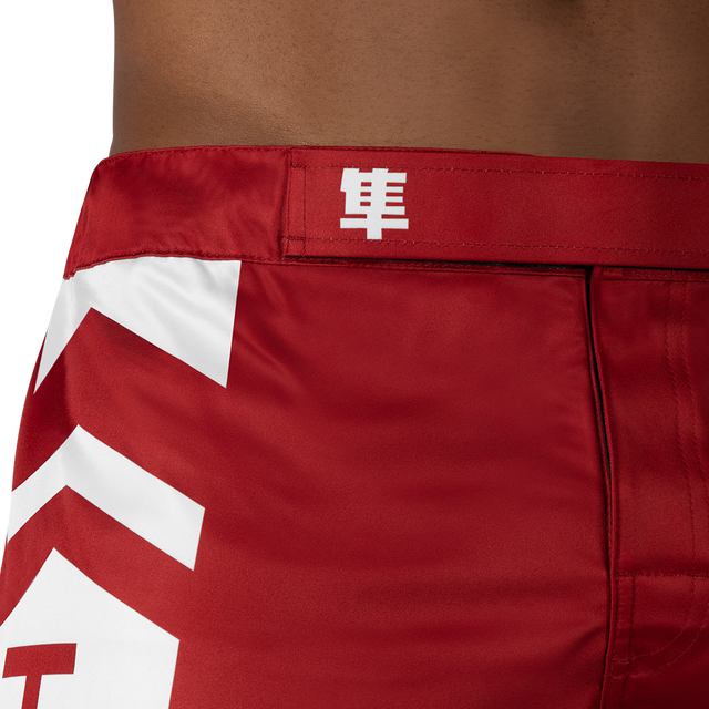Hayabusa MMA Shorts Icon Lang – Červené/Bílé