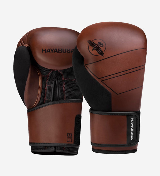 Luvas de boxe Hayabusa S4 em pele – Castanho