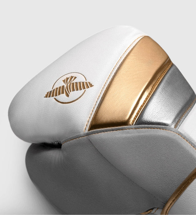 Luvas de boxe Hayabusa T3 – Branco/Ouro