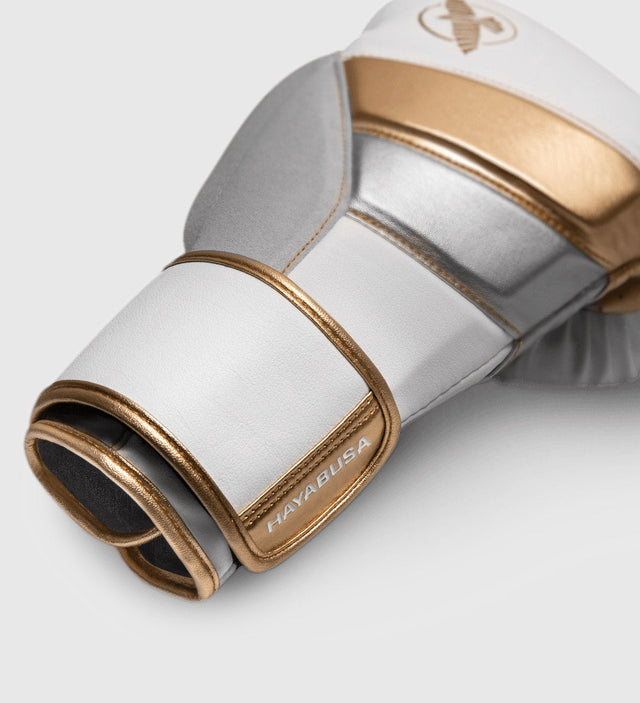 Luvas de boxe Hayabusa T3 – Branco/Ouro