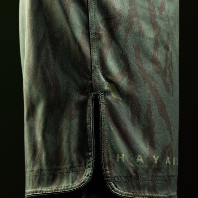 Shorts de MMA Hayabusa Apex Long – Vert tactique