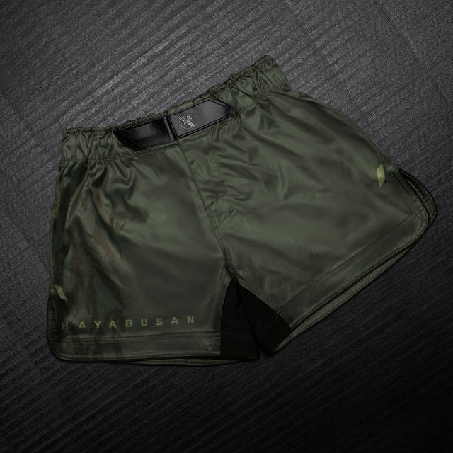 Pantaloni scurți MMA Hayabusa Apex Mid – Verde Tactic