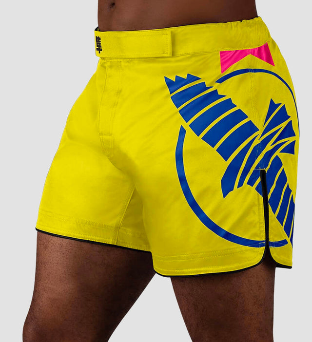 Hayabusa MMA Shorts Icon – Gul/Blå/Pink – Shorts