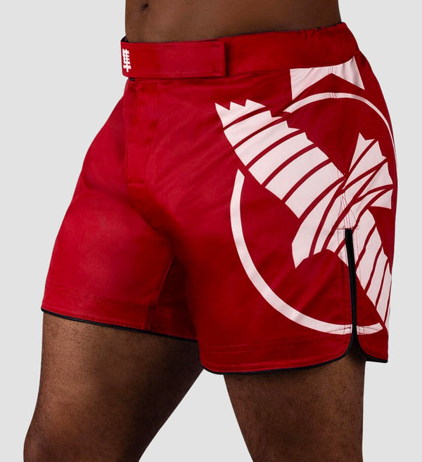 Hayabusa MMA Shorts Icon – Červené/Bílé