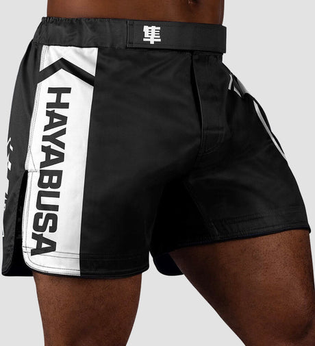 Pantaloncini MMA Hayabusa Icon – Nero/Bianco