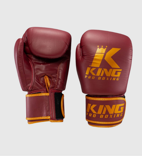 Boxerské rukavice King – Bordeaux Červená/Zlatá – Boxerské rukavice