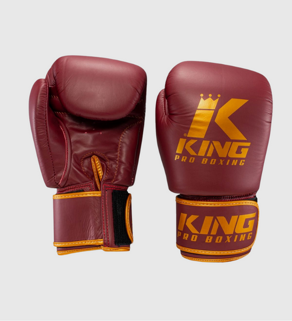 King Pro Boxing Boksehandsker BGVL3 – Bordeaux Rød/Guld