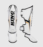Espinilleras King Kickboxing Thor – Blanco/Negro/Oro – Espinilleras