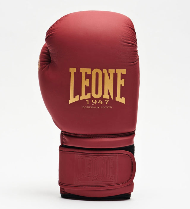 Leone Boxhandschuhe GN059X – Bordeaux/Gold – Boxhandschuhe