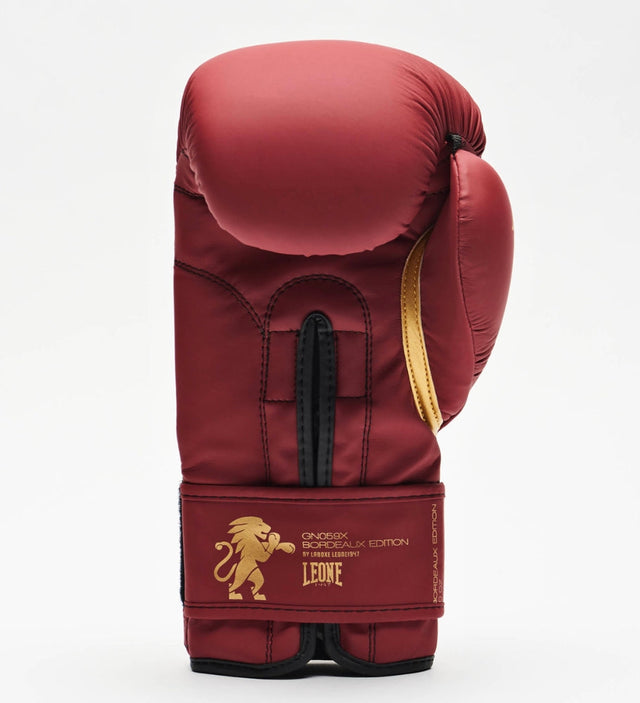 Leone Boxhandschuhe GN059X – Bordeaux/Gold – Boxhandschuhe