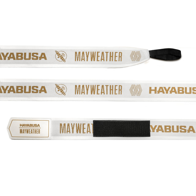 Bandes de boxe Hayabusa x Mayweather Deluxe – Blanc/Or