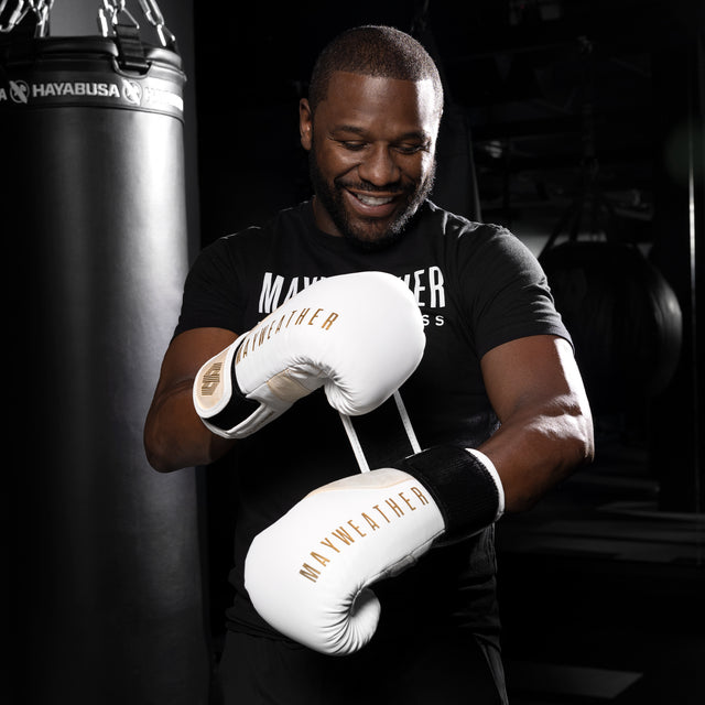 Luvas de boxe Hayabusa x Mayweather Champ – Branco/Ouro