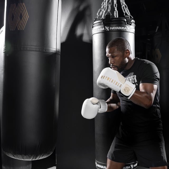 Luvas de boxe Hayabusa x Mayweather Champ – Branco/Ouro