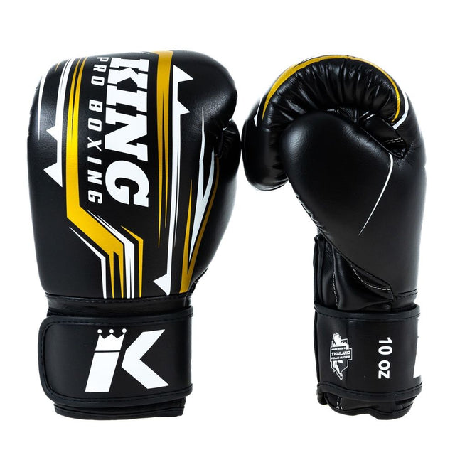 King Pro Boxing Boxningshandskar BG Spartan – Svart/Gul