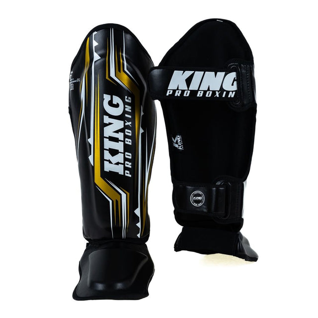 Espinilleras King Pro Boxing Spartan – Negro/Amarillo