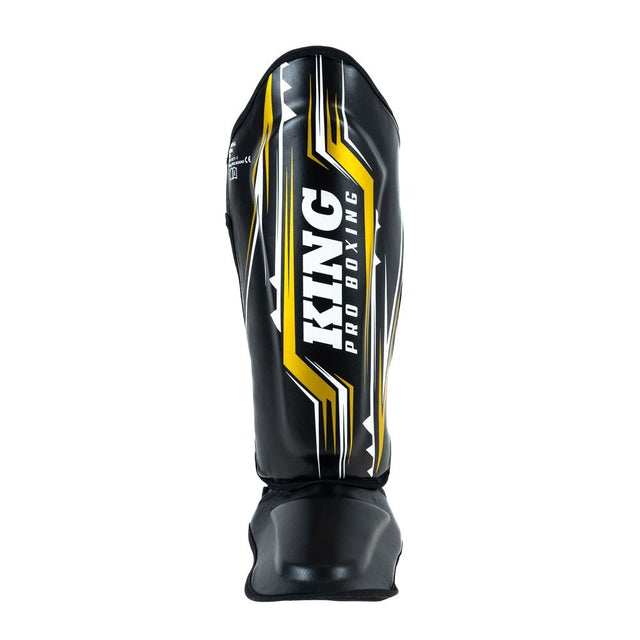 Espinilleras King Pro Boxing Spartan – Negro/Amarillo
