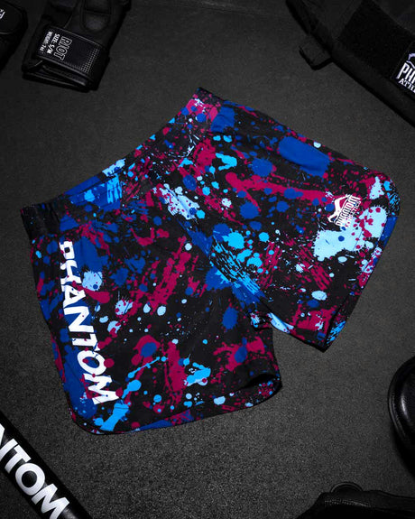 Calções de MMA Phantom Athletics Fusion Splatter – Azul