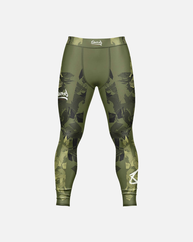 Shorts de compression 8 WEAPONS Hit 2.0 – Vert olive/Noir