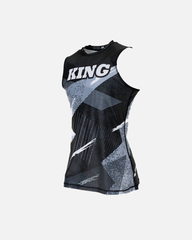 King Pro Boxing Rashguard Shadow 1 til kvinder - Sort