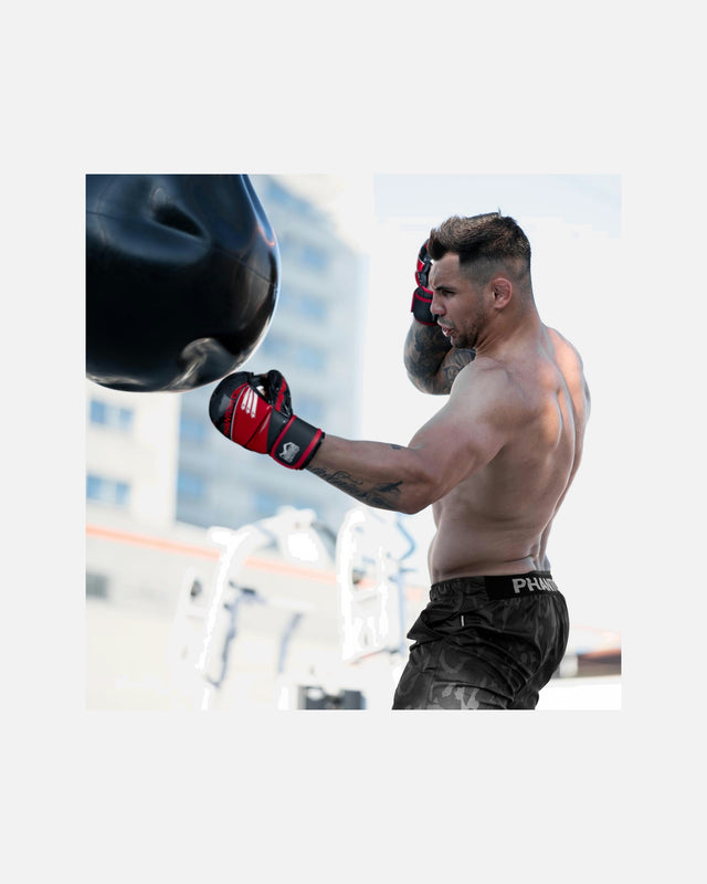 Phantom Athletics MMA-Handschuhe Raider – Rot/Schwarz Camo