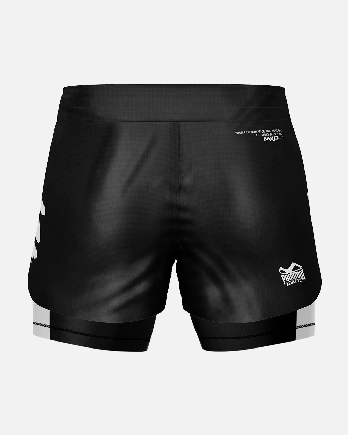 Spodenki MMA Phantom Athletics Fusion-R 2in1 Savage – Czarne/Białe