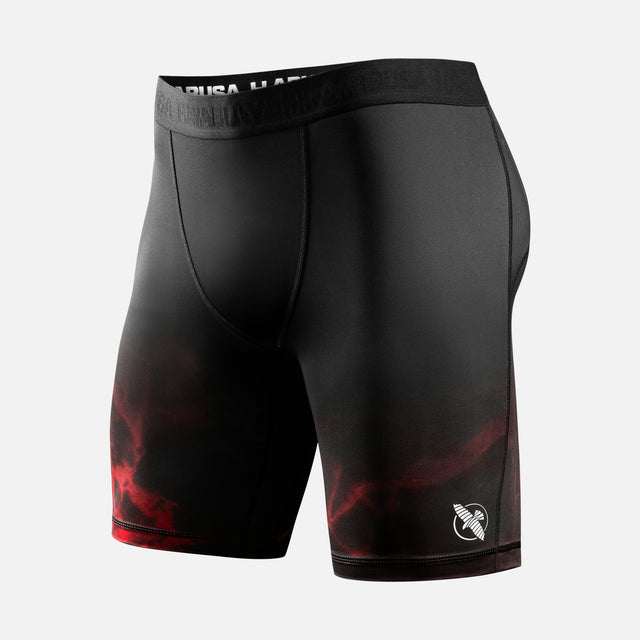 Shorts de compression BJJ Hayabusa x UFC – Noir/Rouge