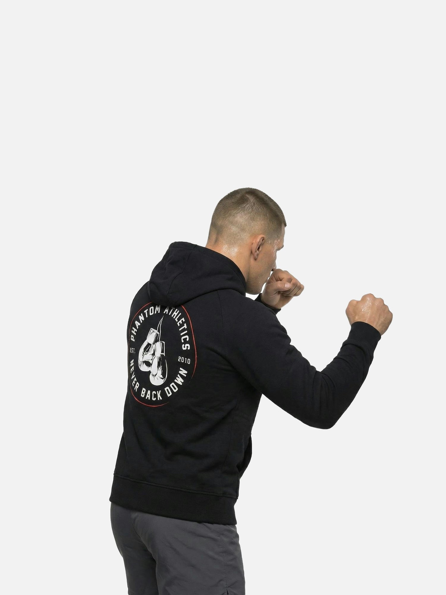 Phantom Athletics Hoodie Never Back Down - Svart