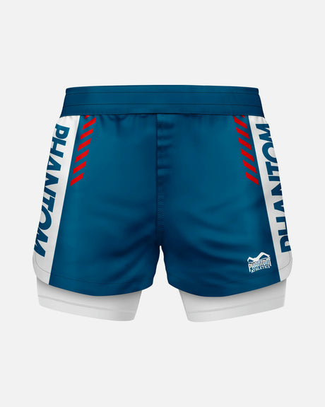 Calções de compressão Phantom Athletics Fusion 2in1 Apex – Azul