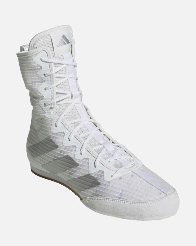 Chaussures de boxe Adidas Box Hog 4 – Blanc/Argent