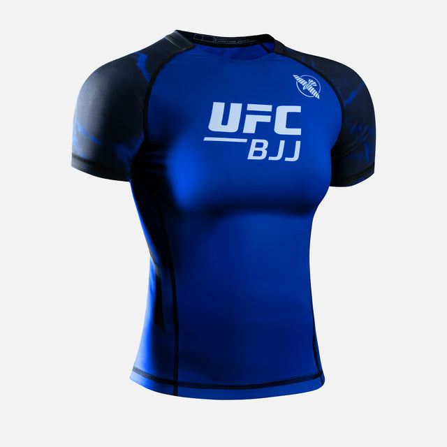 Hayabusa x UFC BJJ Rashguard Korte ærmer Dame - Sort/Blå