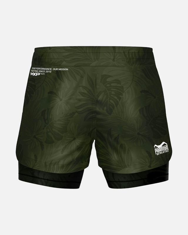 Shorts de MMA Phantom Athletics Fusion 2in1 Jungle – Vert