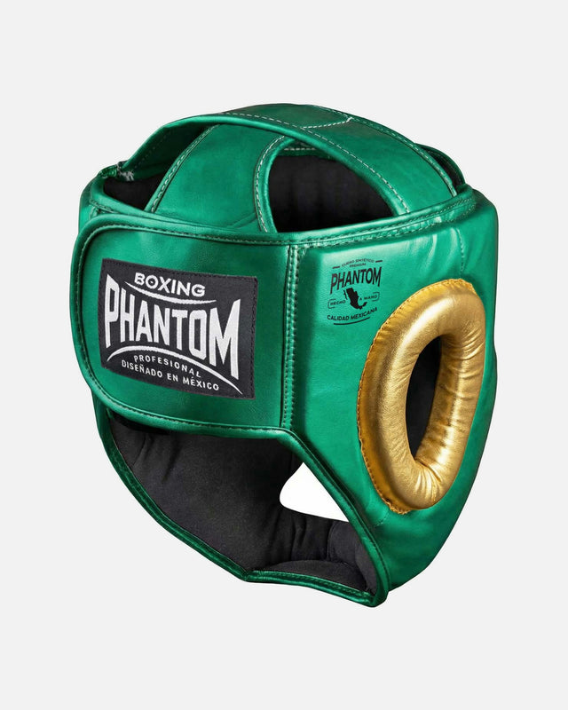 Cască de box Phantom Athletics Mexico Full Face – Verde/Aur