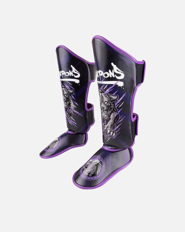 8 WEAPONS Benskydd Beastial Panther – Svart/Lila