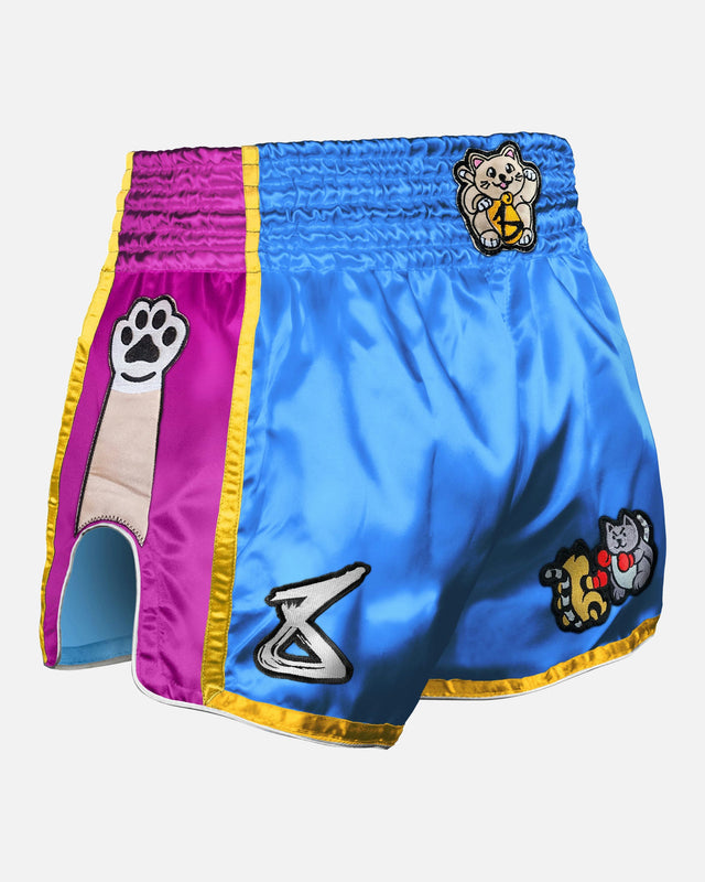8 WEAPONS Muay Thai shorts Meow Thai – Blå/Lilla