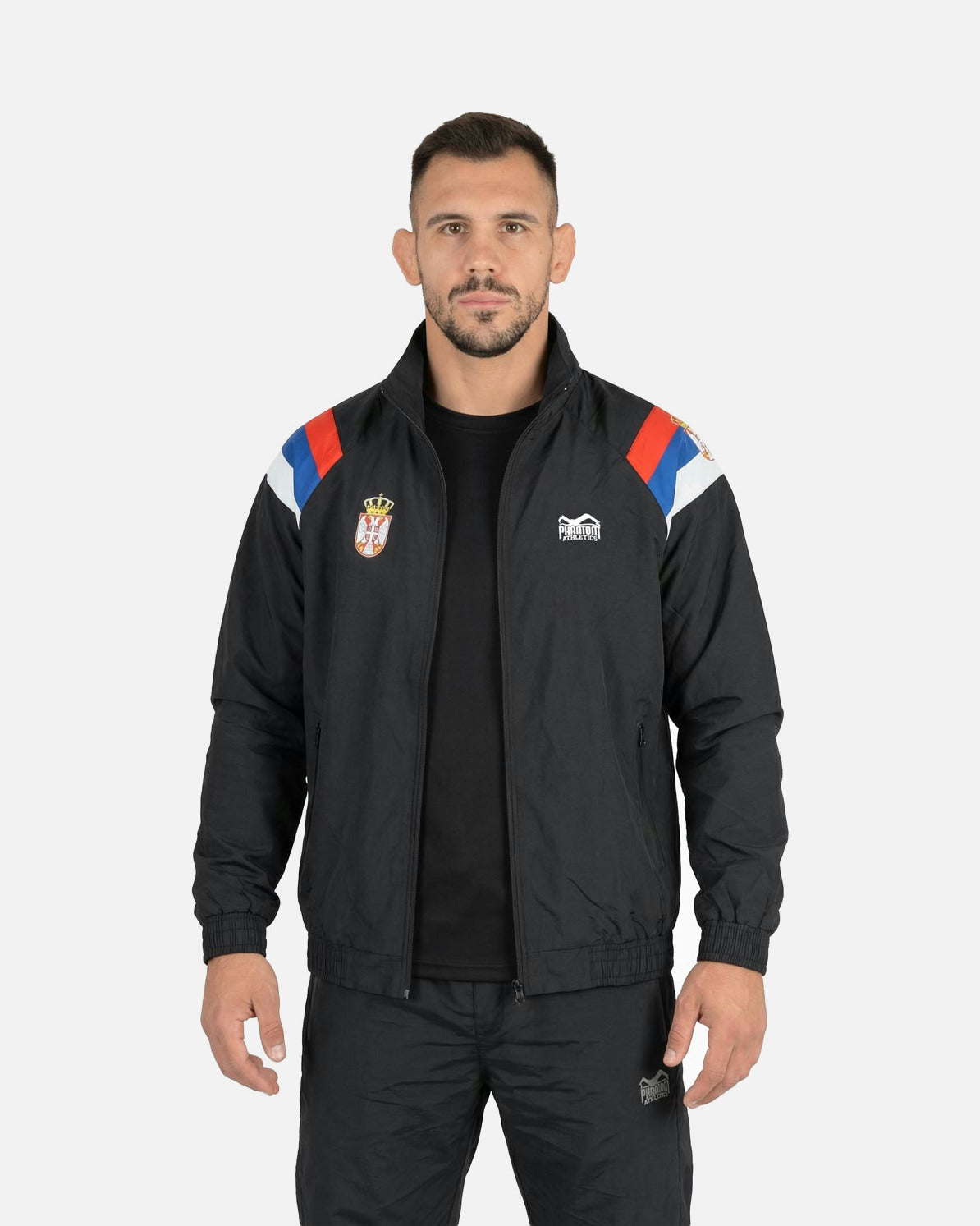 Phantom Athletics Tréninková bunda DMC Team Serbia – Černá