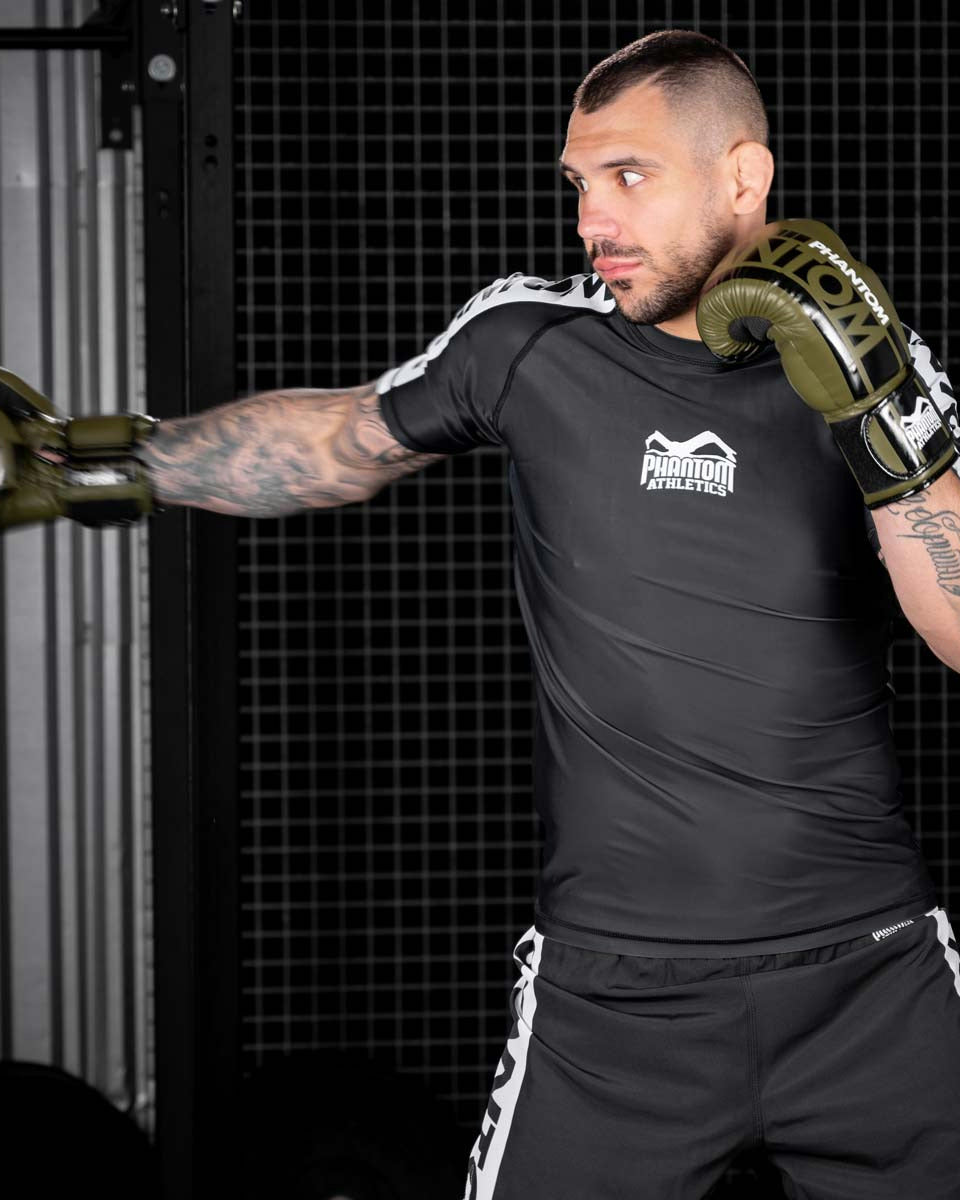 Phantom Athletics Rashguard EVO Apex Short Sleeve – Black