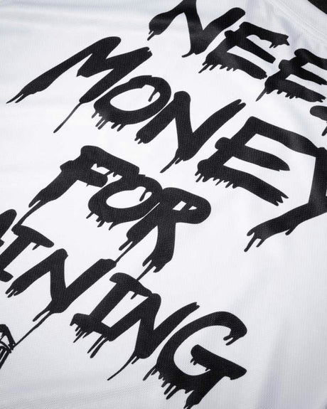 T-shirt da allenamento Phantom Athletics EVO Need Money For Training – Bianco