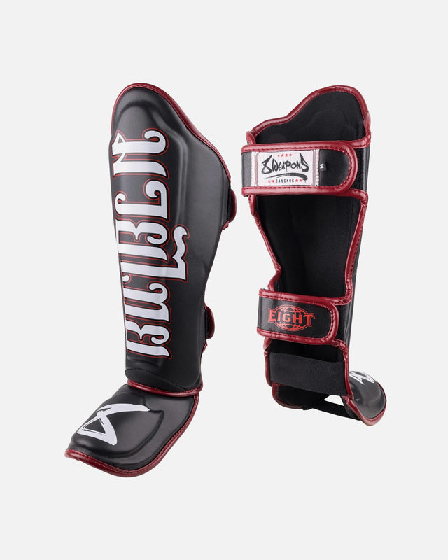 Espinilleras 8 WEAPONS Bangkok – Negro/Blanco