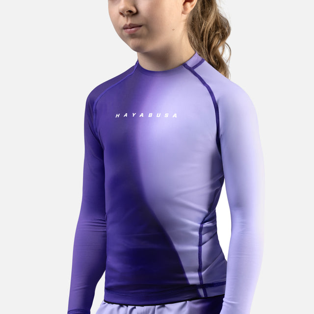 Rashguard Hayabusa Apex Nova Maniche Lunghe Bambini - Viola