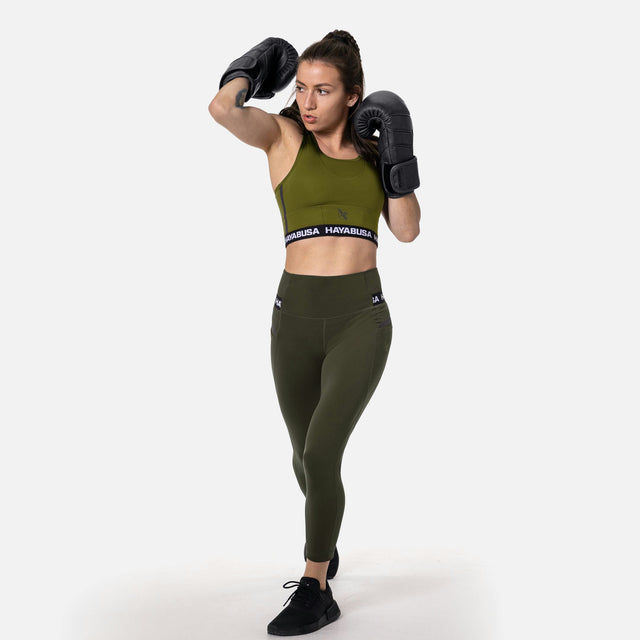 Hayabusa Sport BH Crossback til kvinder - Oliven