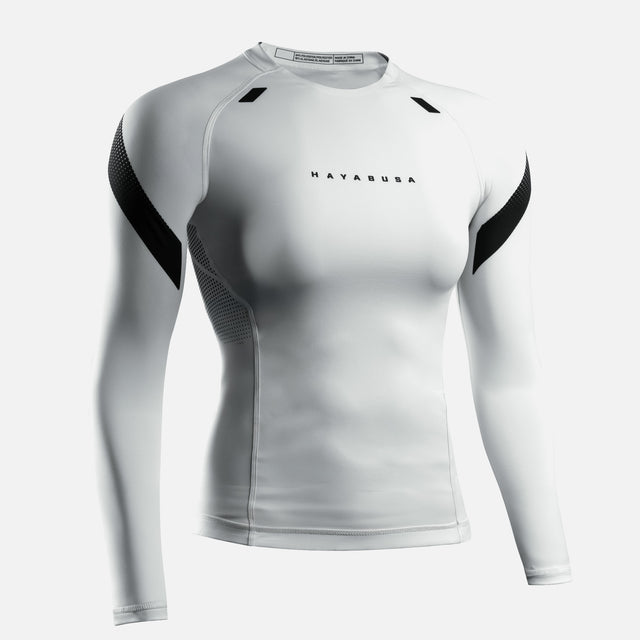 Rashguard Hayabusa Pro Ranked Manga Comprida Mulher – Branco