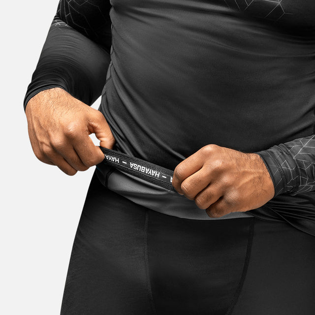Hayabusa Rashguard Geo Dlouhé rukávy - Šedý